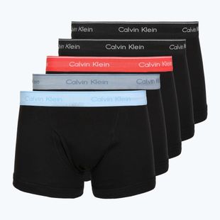 Boxerky Calvin Klein LV00NB1897 Trunk 5 pairs of black bodies with black/misty grey/purple